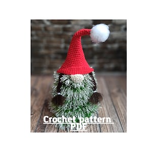 Kerstboomkabouter haakpatroon Woondecoratie Kabouter kerst haakpatroon PDF Eenvoudig kerstboompatroon DIY kerstboomkabouter