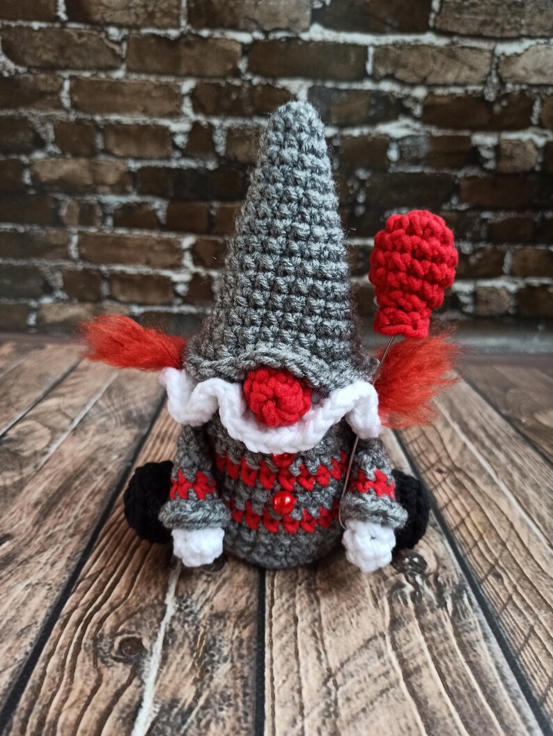 Mini Creepy Gnome Crochet Pattern Clown Tutorial Gonk Crochet Etsy