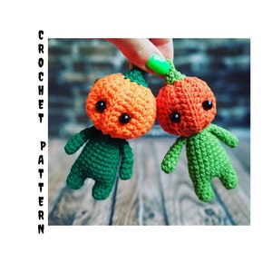 Crochet pattern Pumpkin toy pattern Halloween toy pattern Pumpkin baby toy Amigurumi toy Keychain pumpkin pattern Halloween toy Pumpkin head