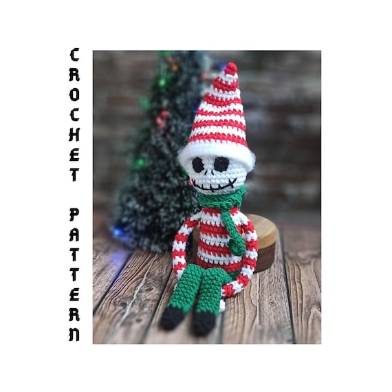 Creepy Christmas Elf Crochet Pattern: Skeleton Toy (PDF Pattern)