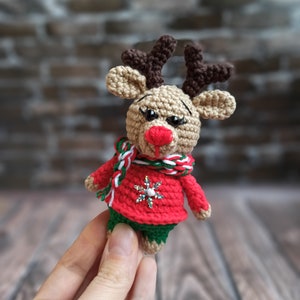 Christmas Crochet Reindeer Amigurumi Pattern (PDF)