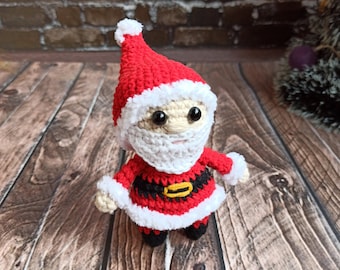 Santa Claus crochet pattern Little Christmas Santa crochet toy PDF crochet tree ornament pattern tutorial