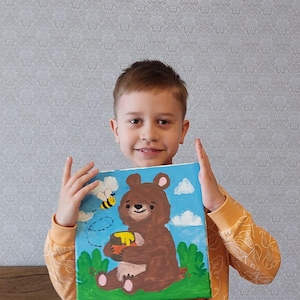 Children&#39;s art picture, Ukrainian art, Stand with Ukraine, Digital download JPG file, Pray for Ukraine, Kyryl’s drawing about Ukraine.