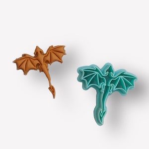 Dragon Flying Polymer Clay Cutter, Dragon Cutters, Digital STL File, 4 Sizes, STL Earring, Dragon File for 3D printer image 6