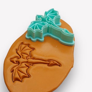 Dragon Flying Polymer Clay Cutter, Dragon Cutters, Digital STL File, 4 Sizes, STL Earring, Dragon File for 3D printer image 5