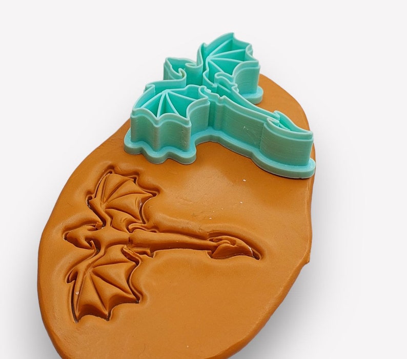 Dragon Flying Polymer Clay Cutter, Dragon Cutters, Digital STL File, 4 Sizes, STL Earring, Dragon File for 3D printer image 5