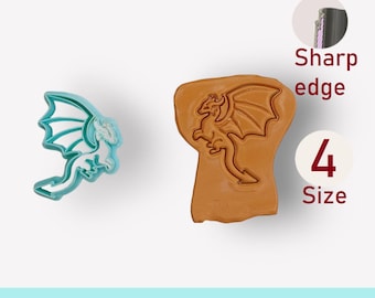 Dragon Polymer Clay Cutter, Dragon Cutters, Digital STL File, 4 Sizes, STL Earring, Dragon File for 3D printer