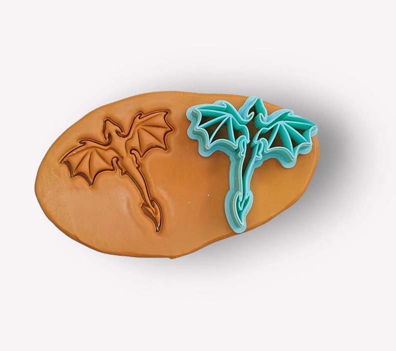 Dragon Flying Polymer Clay Cutter, Dragon Cutters, Digital STL File, 4 Sizes, STL Earring, Dragon File for 3D printer image 7