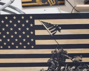 American Flag Iconic Iwo Jima Digital laser file