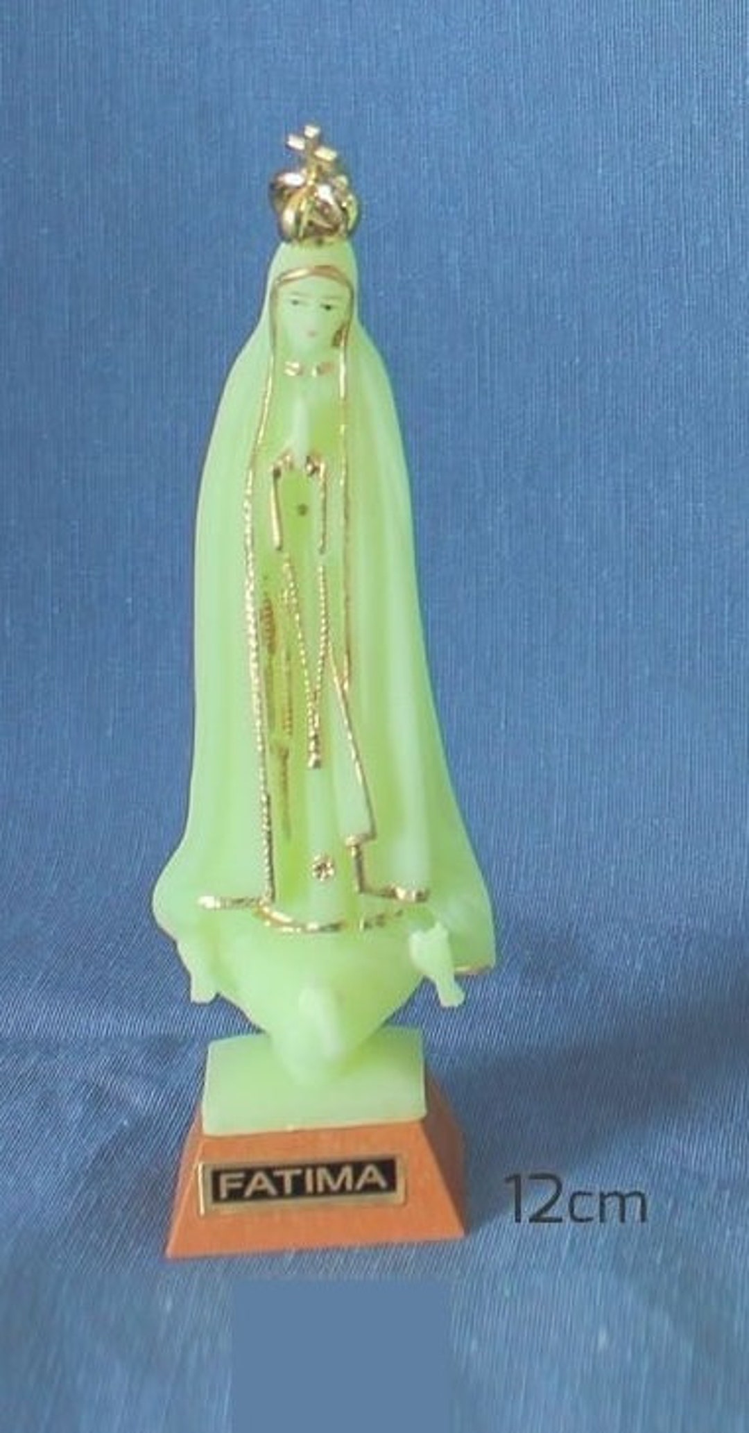 Our Lady of Fátima Statue Hand Painted Glow in the Dark Etsy