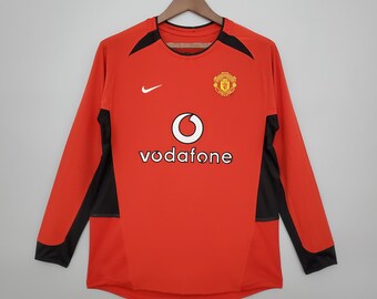 Camiseta Futbol Manga Larga Vintage Retro Manchester United 2000-2010, Camiseta de Futbol, de España - Diferentes Tallas
