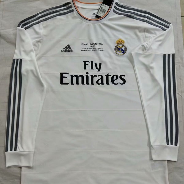 Fußball Langarmtrikot Vintage Retro Real Madrid 2010-2020, Fußballshirt, aus Spanien – verschiedene Größen