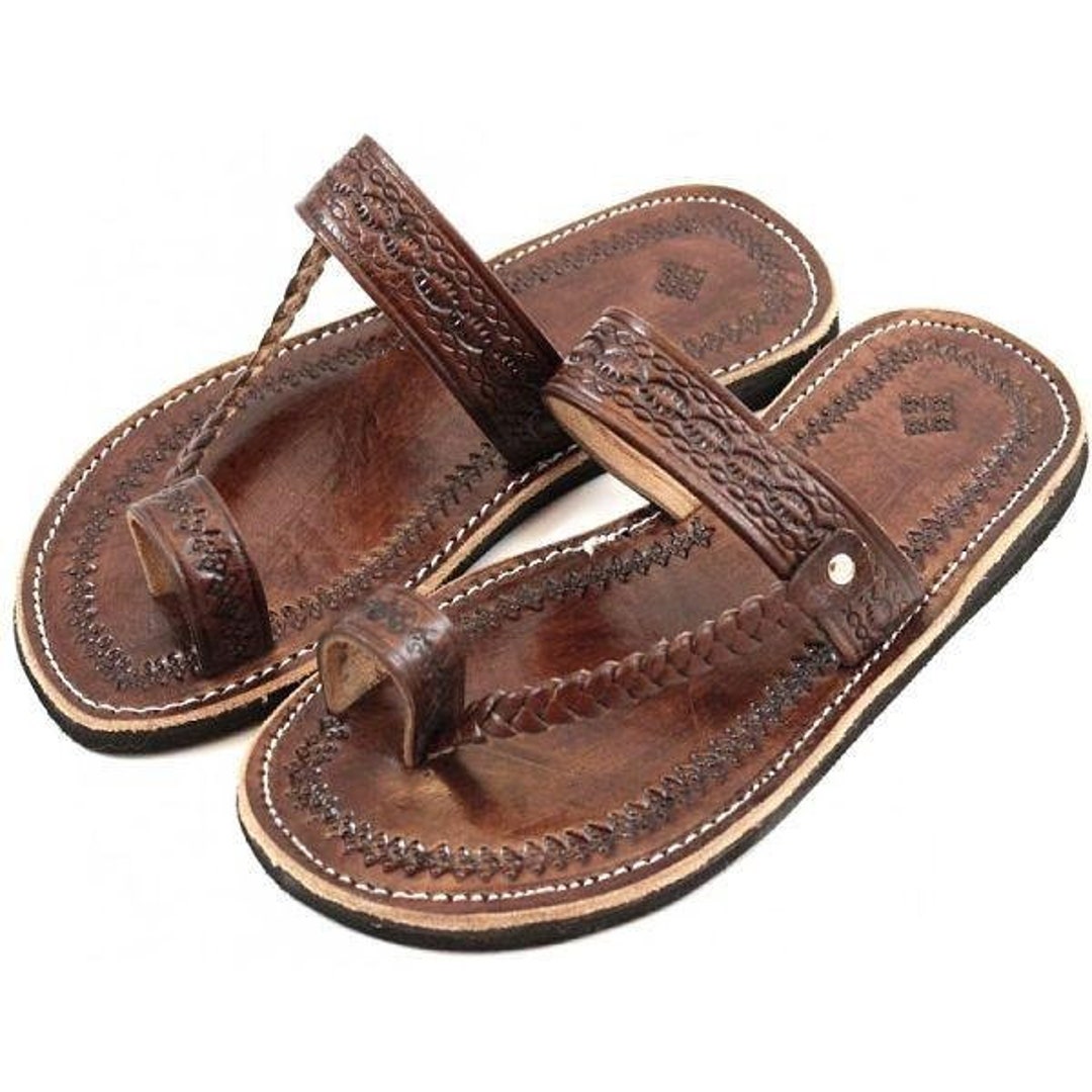 Unisex Moroccan Braided Leather Sandal, Arabic Slipper, Arabic Sandal