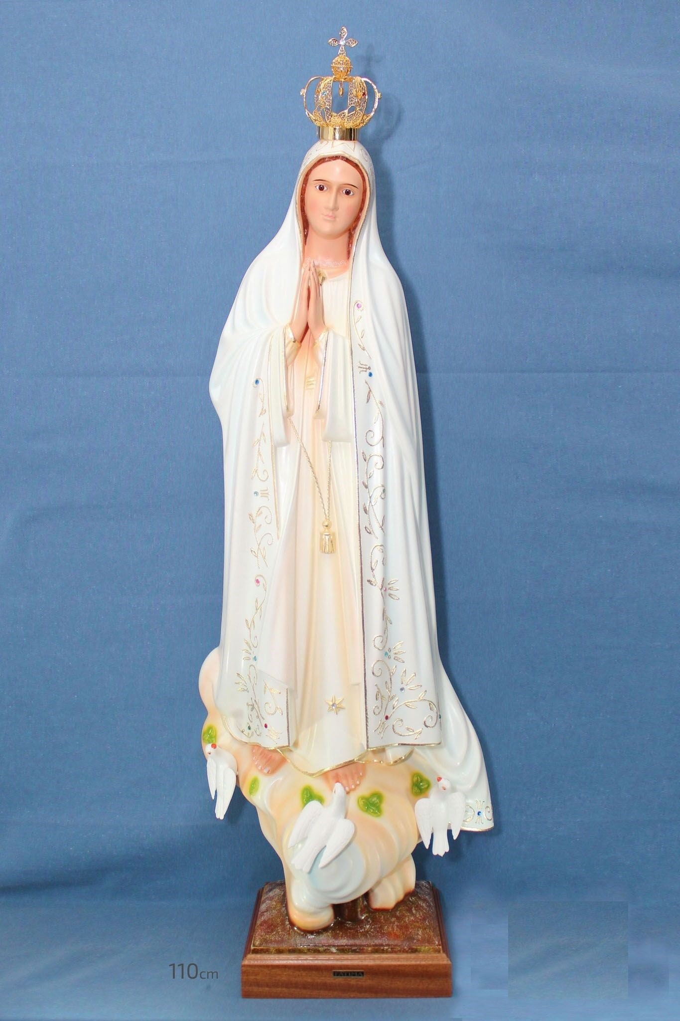 23.5 Our Lady of Fatima Virgin Mary Religious Statue Made in Portugal #1036G