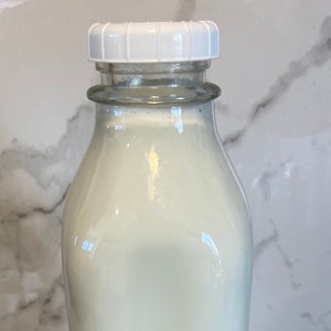 Vintage Style Glass Quart Milk Bottle 32 oz Retro Milk Jug