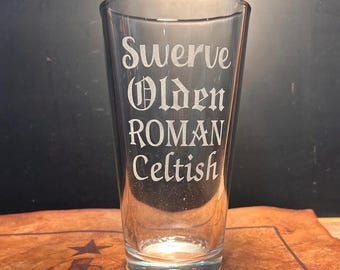 16 ounce Pint Glass Personalized with a Name or Your Custom Text