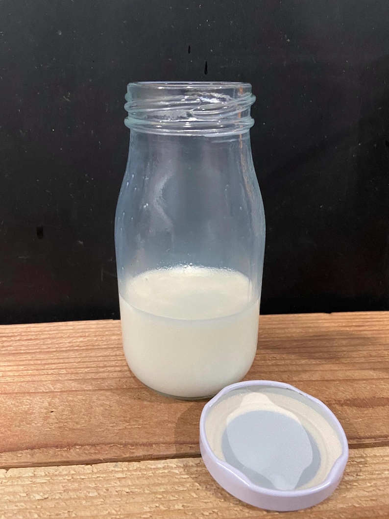 New 6 oz Glass Milk Bottle for milk, heavy cream, sauces or condiments image 3