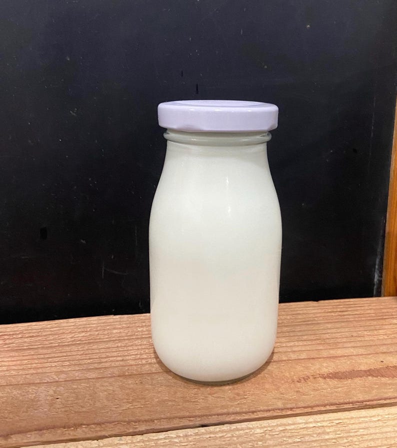 New 6 oz Glass Milk Bottle for milk, heavy cream, sauces or condiments image 6