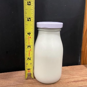New 6 oz Glass Milk Bottle for milk, heavy cream, sauces or condiments