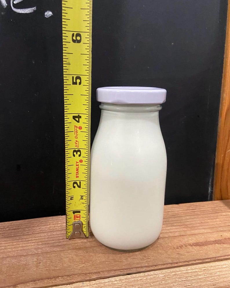 New 6 oz Glass Milk Bottle for milk, heavy cream, sauces or condiments image 1