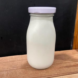 New 6 oz Glass Milk Bottle for milk, heavy cream, sauces or condiments image 2