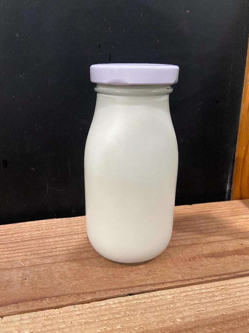New 6 oz Glass Milk Bottle for milk, heavy cream, sauces or condiments image 2