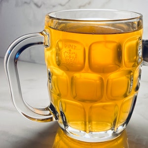 British Stamped Imperial Crown UK &quot;Pot&quot; Pint Dimpled Mug English Ale Mug