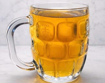 British Stamped Imperial Crown UK "Pot" Pint Dimpled Mug English Ale Mug