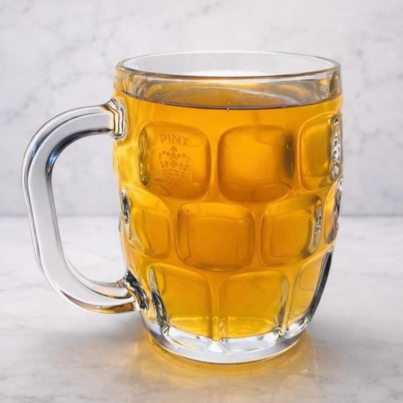 British Stamped Imperial Crown UK "Pot" Pint Dimpled Mug English Ale Mug Bild 1