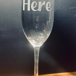 Personalized Champagne Glass Flute 8 oz Wedding Toasting Glass image 5