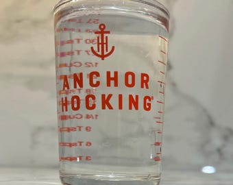 Anchor Hocking Small Measuring Glass  Marks up to 5 ounces 30 Teaspoons 10 Tablespoons 150 Milliliters Bartending Measure Glass