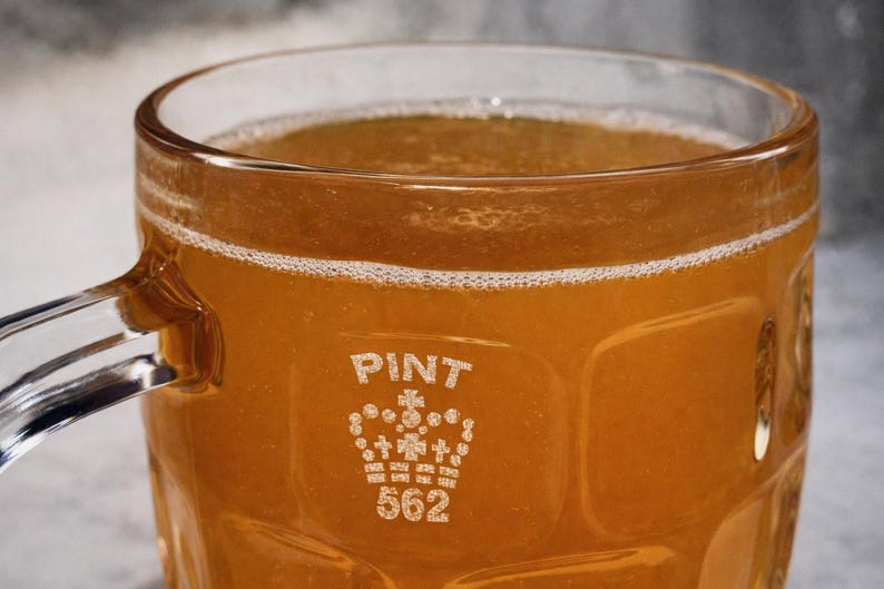 British Stamped Imperial Crown UK "Pot" Pint Dimpled Mug English Ale Mug Bild 6