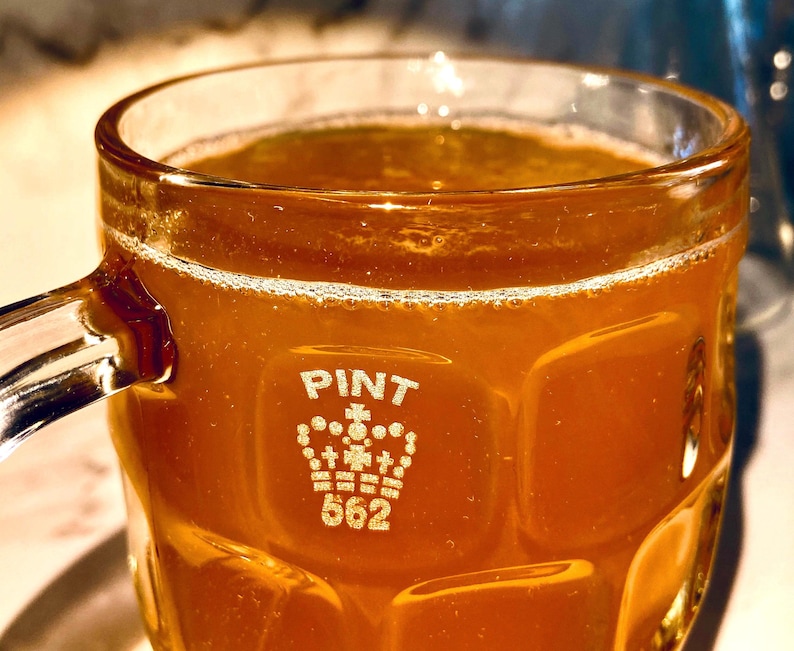 British Stamped Imperial Crown UK "Pot" Pint Dimpled Mug English Ale Mug Bild 3
