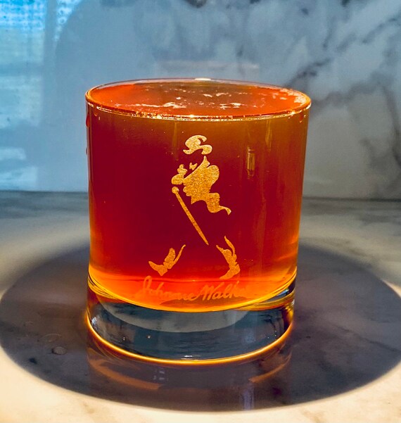 Johnnie Walker Whiskey Rocks Glass PERSONALIZABLE Old Etsy