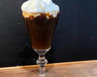 Irish Coffee Glass Chalice Boozy Hot Chocolate Cafe Brulot 6 oz