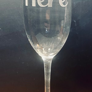 Personalized Champagne Glass Flute 8 oz Wedding Toasting Glass image 3