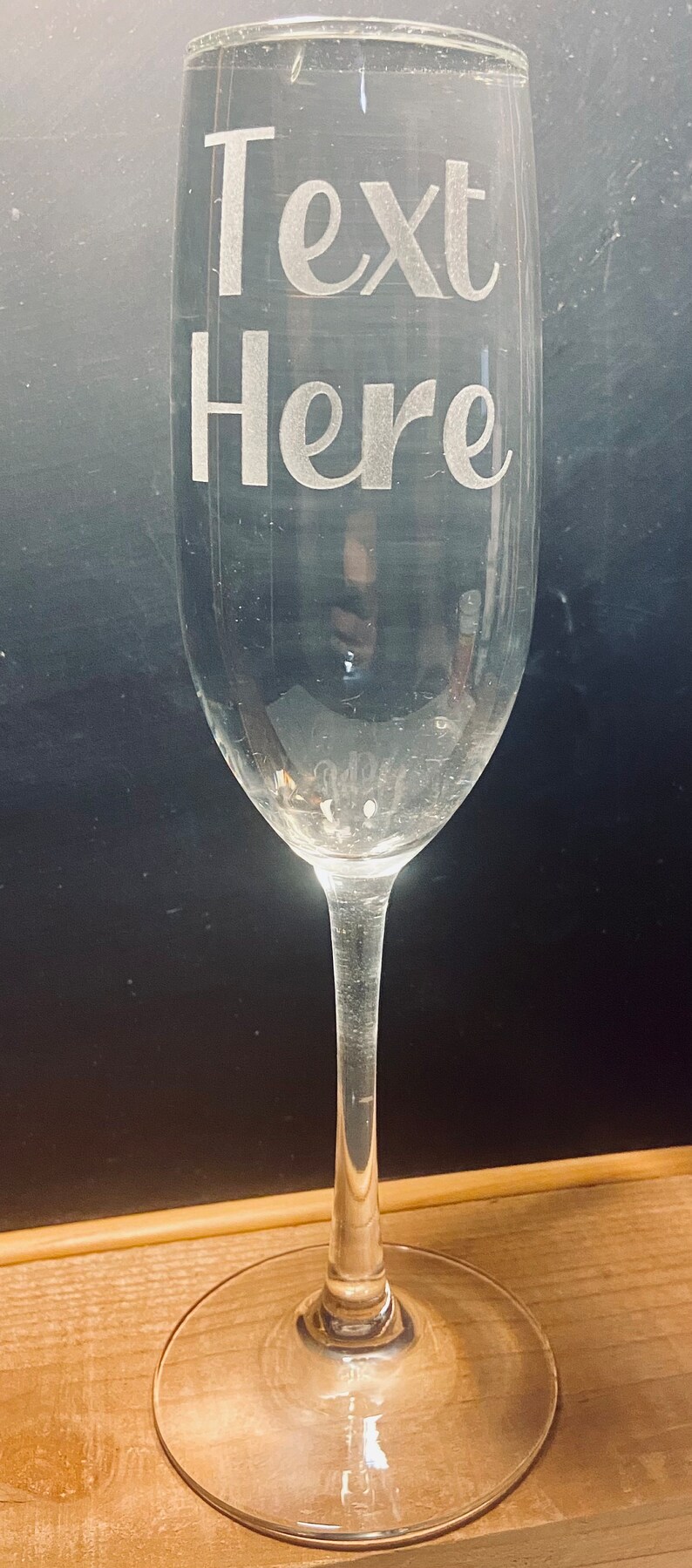 Personalized Champagne Glass Flute 8 oz Wedding Toasting Glass image 3