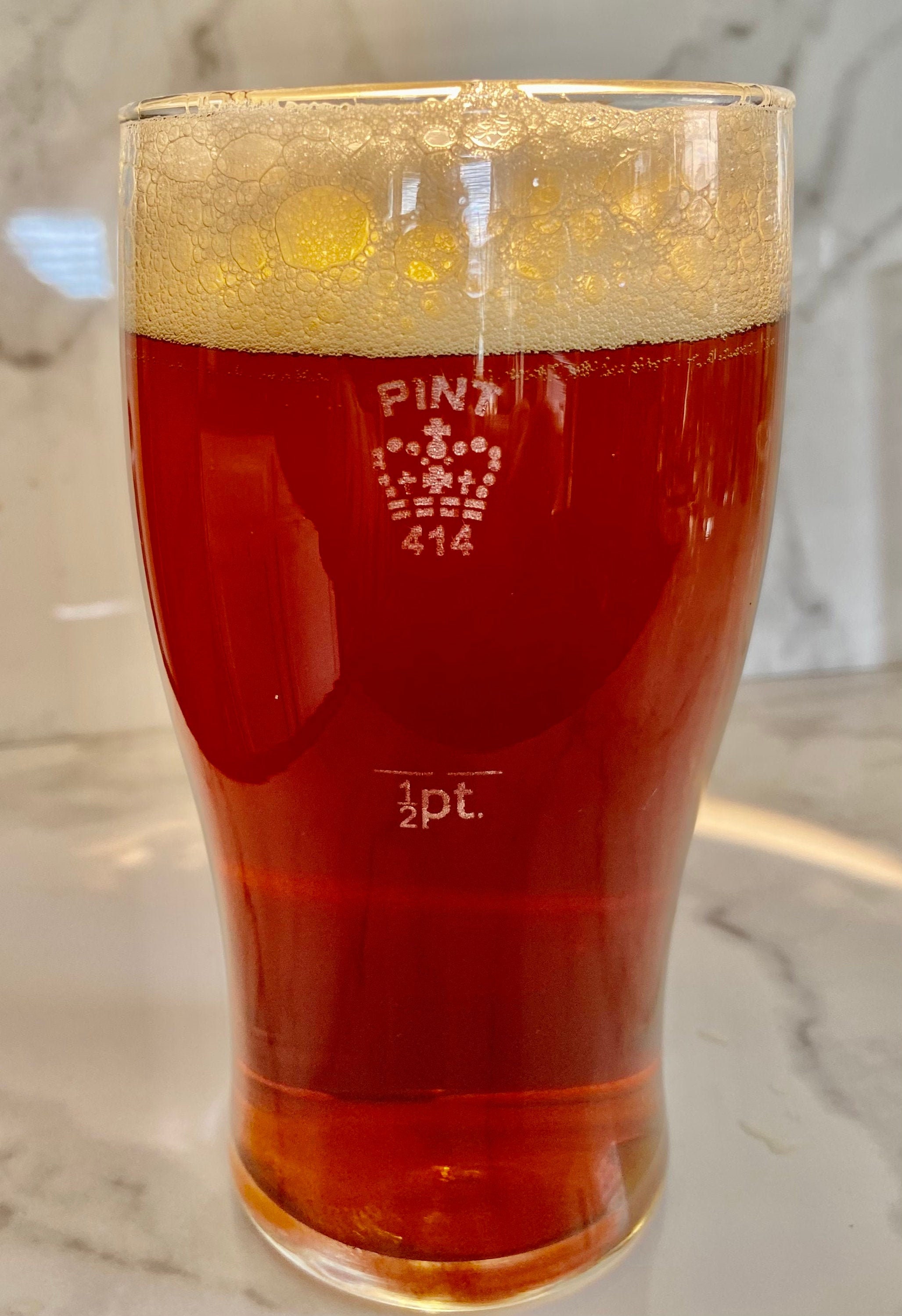 British Stamped Imperial Pint Stout Beer Glass Tulip with half Etsy