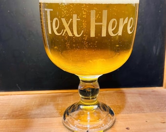 Personalized Beer Schooner Glass Goblet 36 oz Michelada Beergarita Margarita Glass