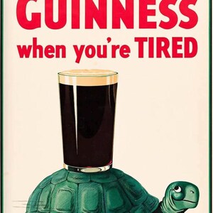 Original Irish Stout Beer Glass on the Guinness Posters Original Guinness Glass 20 oz bild 2