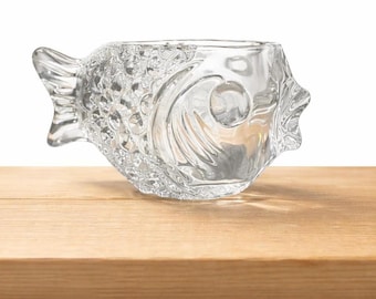 Fish Tiki Glass Bowl: Candy, Ice Cream, Seafood Dip Dish