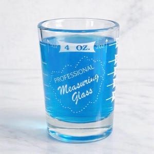 Professional Bartending Measuring Glass: 0.5 oz to 4 oz