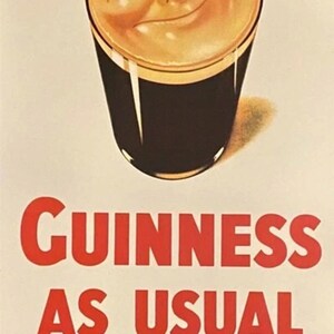 Original Irish Stout Beer Glass on the Guinness Posters Original Guinness Glass 20 oz bild 4