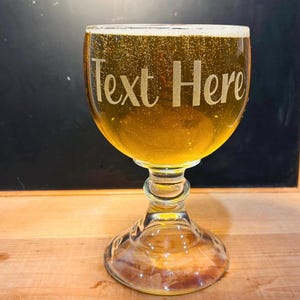 Personalized Michelada Schooner Glass: 21 oz Beergarita Goblet