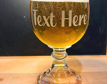 Personalized Michelada Schooner Glass: 21 oz Beergarita Goblet