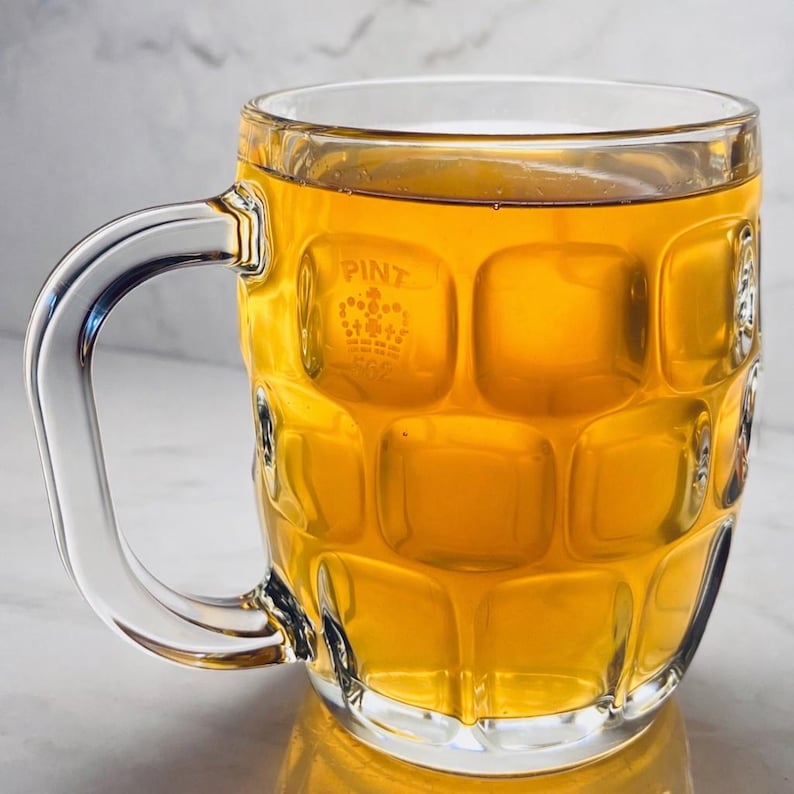 British Stamped Imperial Crown UK "Pot" Pint Dimpled Mug English Ale Mug Bild 5