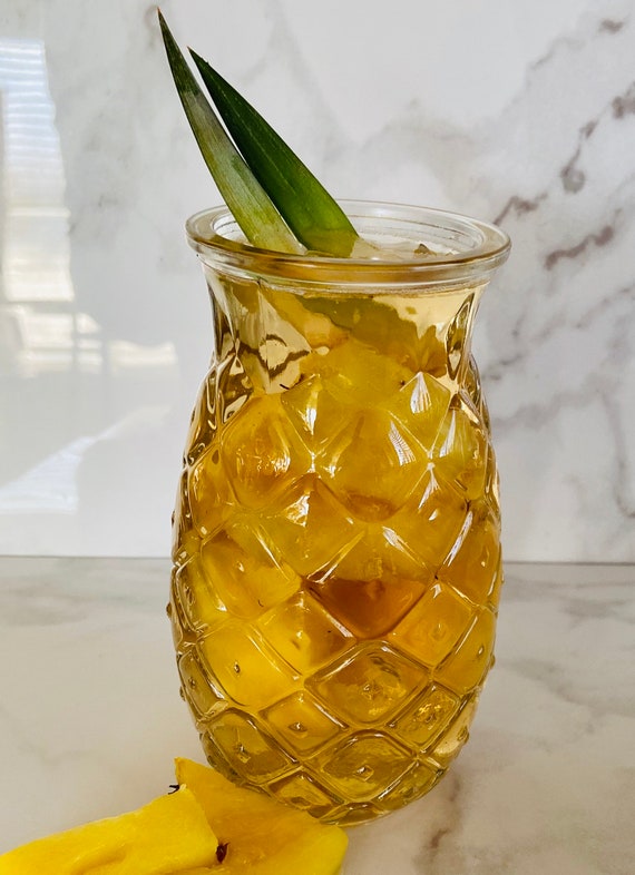 PINEAPPLE Tiki Glass 17 Oz Tiki Cocktail Pineapple Vase Etsy