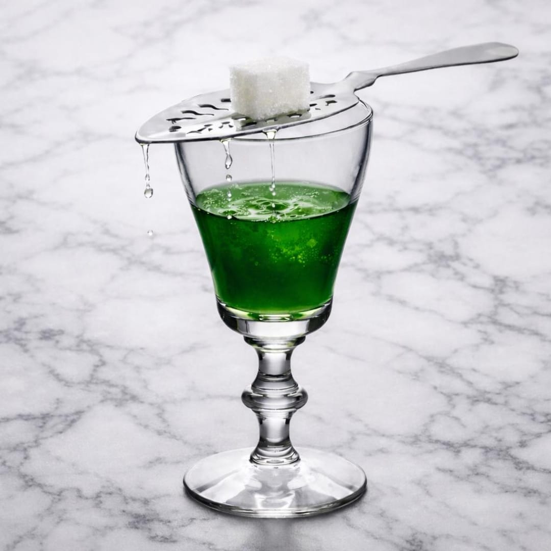 Absinthe Glass and Spoon Wormwood Service Set Vintage Look - Etsy