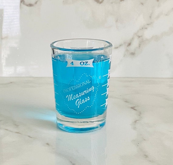 4 ounce Shot Glass Measuring Glass Cocktails Ounce Measure Etsy