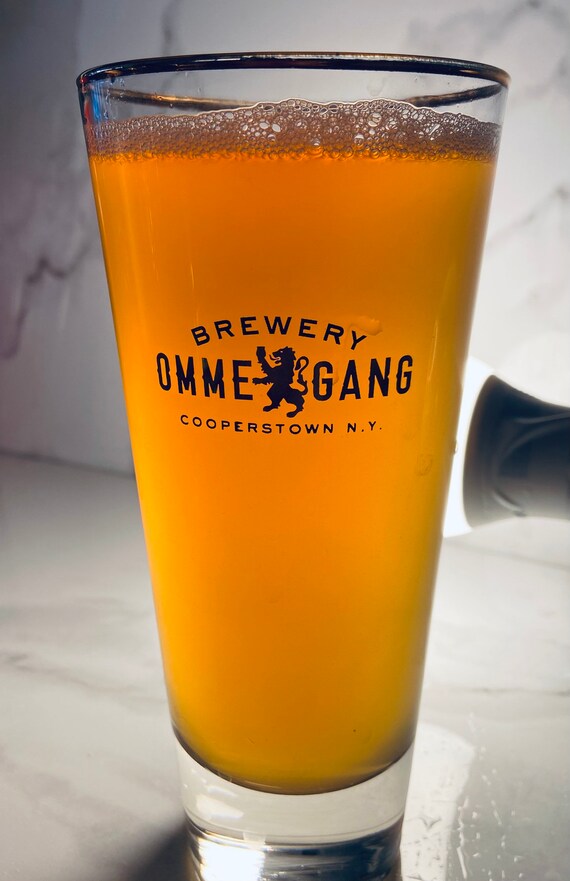 Ommegang Rare Vos Amber Ale Beer Glass 14 Oz Etsy